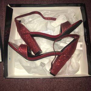 Guess red heel